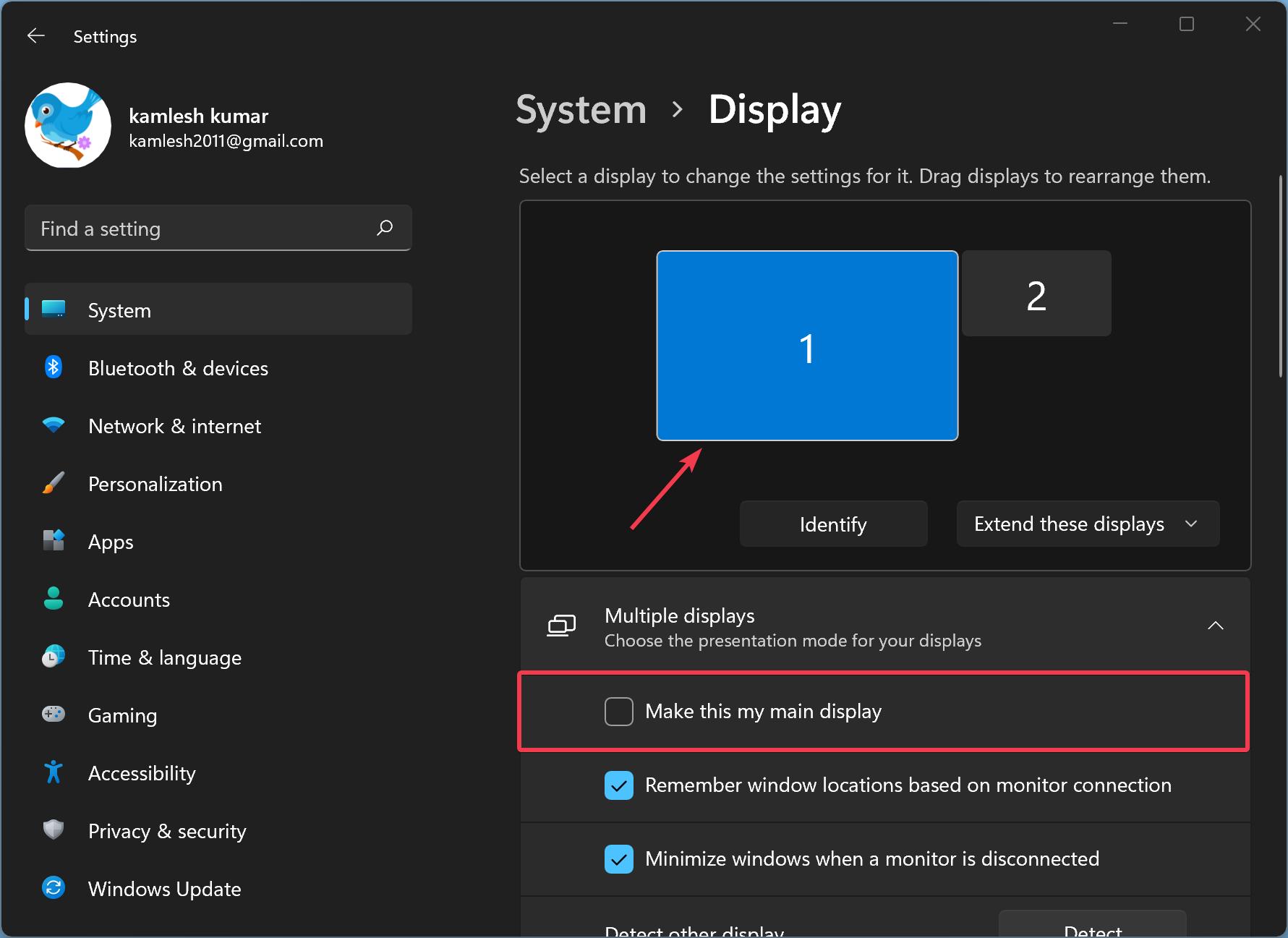 How To Set Main Display In Windows 11 Gear Up Windows