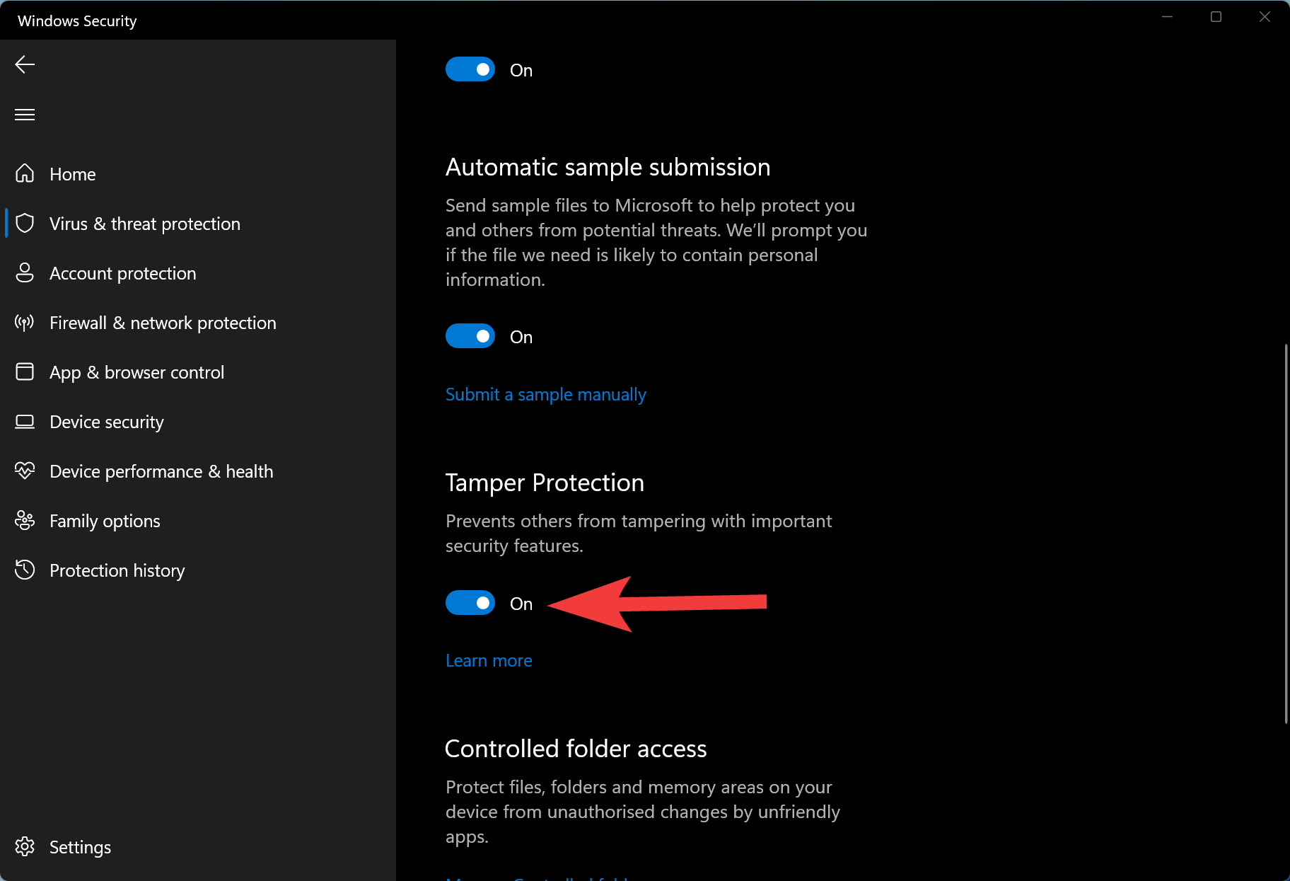 How to Enable or Disable Microsoft Defender Tamper Protection in