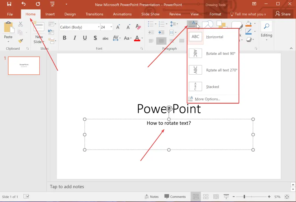 How to Change or Rotate Text Direction in PowerPoint? | Gear Up Windows