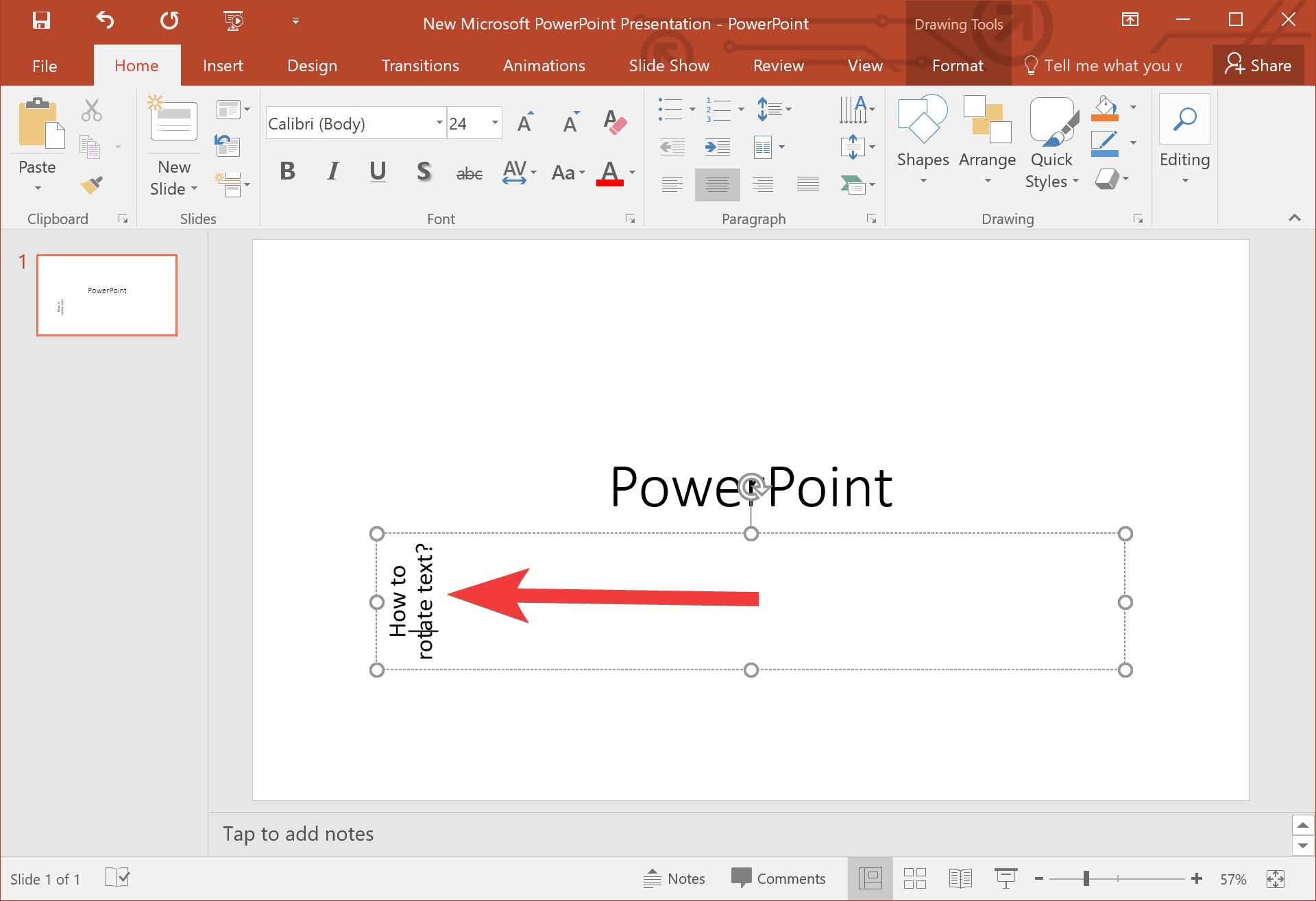 how to change text shape in powerpoint