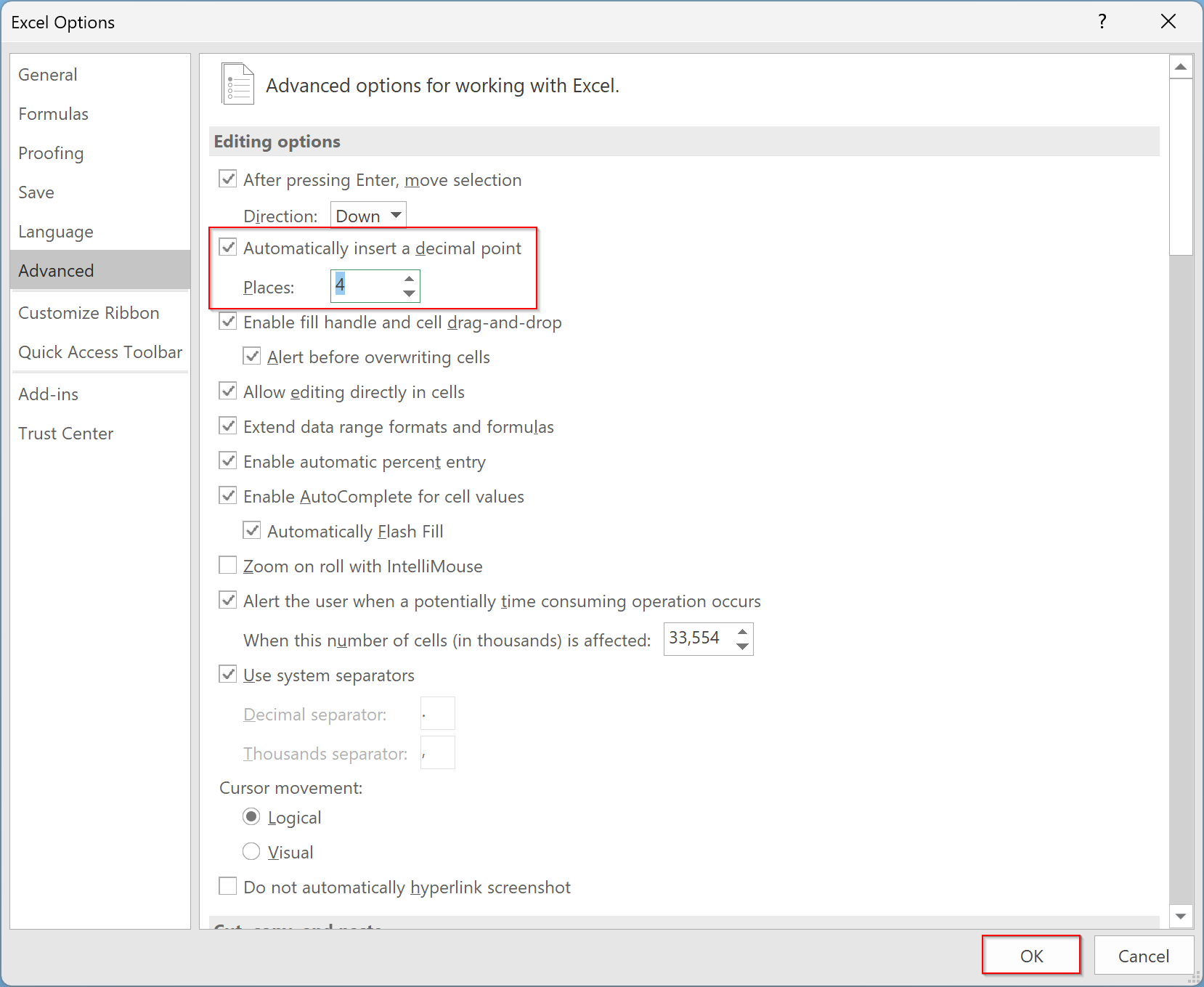 how-to-automatically-insert-a-decimal-point-in-excel-gear-up-windows