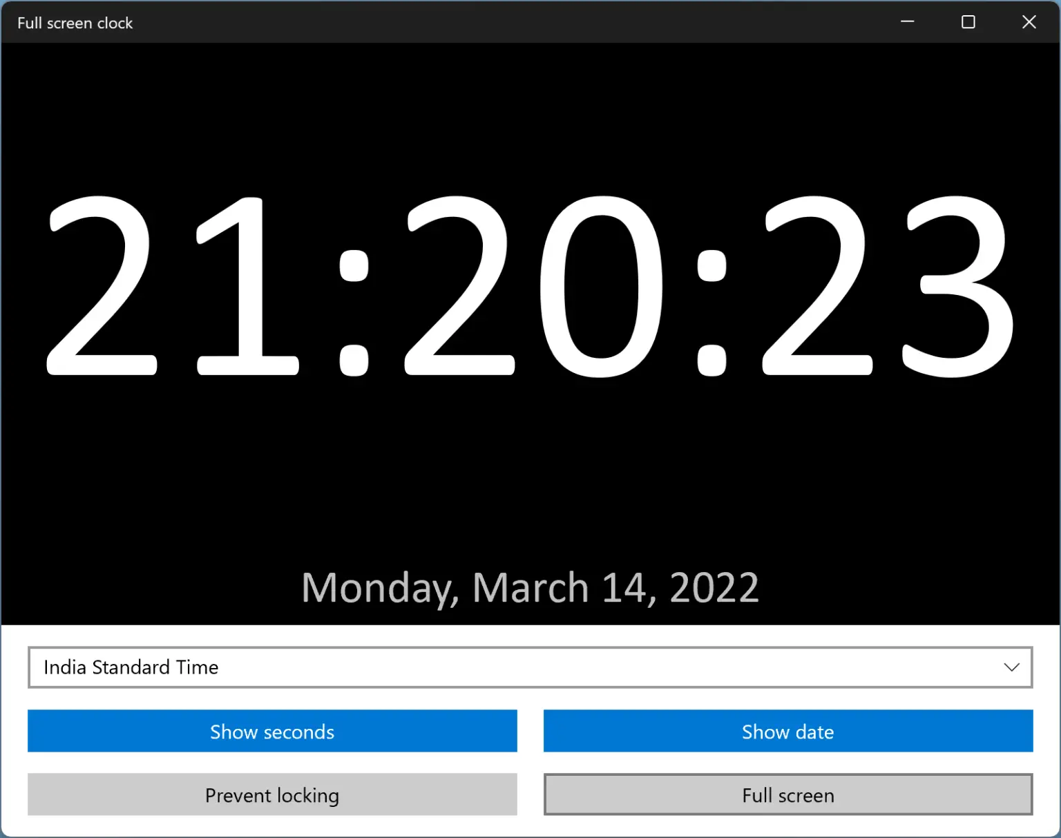 date and time screensaver windows 10