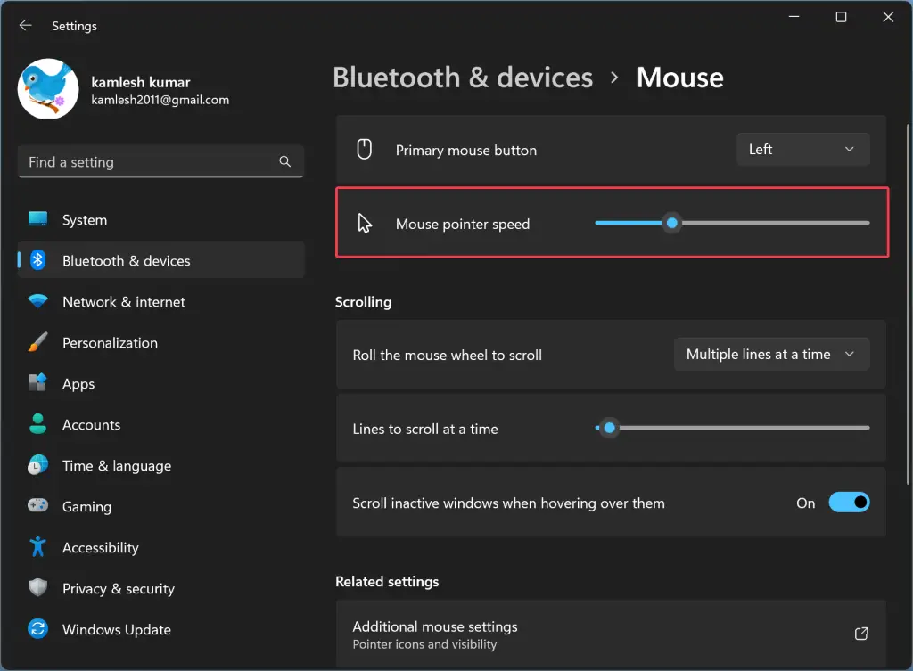 How to Change Mouse Sensitivity or Cursor Speed in Windows 11 or 10 ...