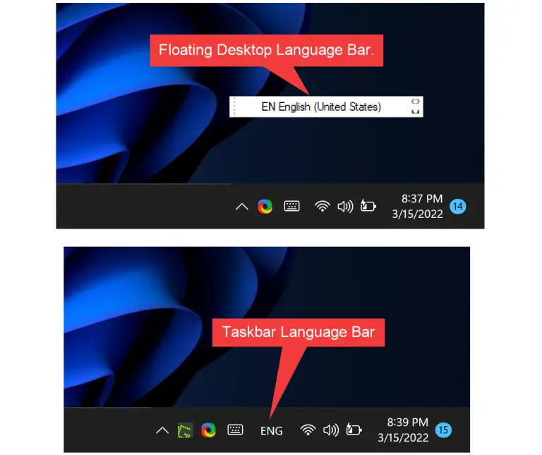 how to remove language from taskbar windows 11