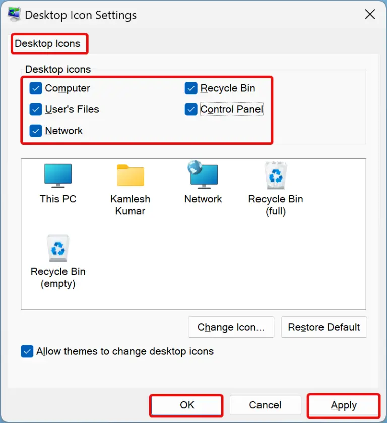 How To Restore Missing Desktop Icons On Windows 11 Gear Up Windows