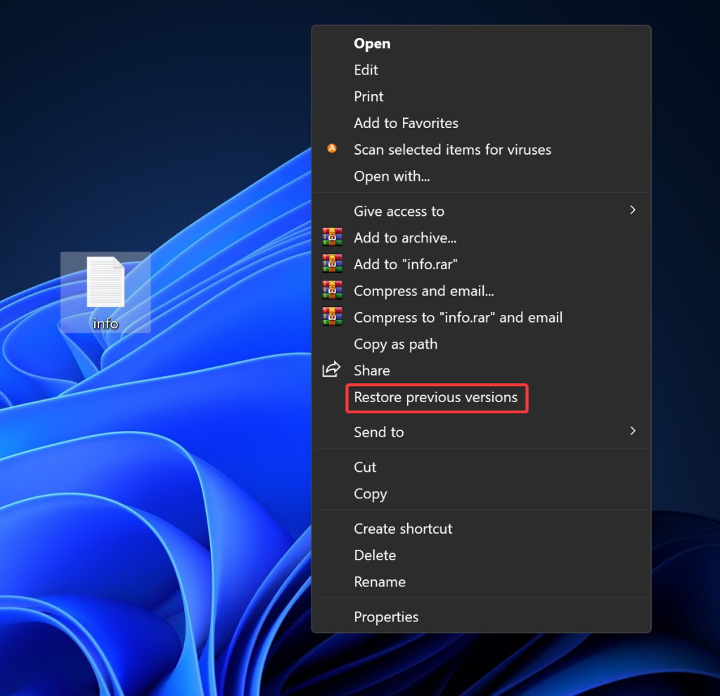 How to Remove “Restore previous versions” Context Menu in Windows 11 or ...