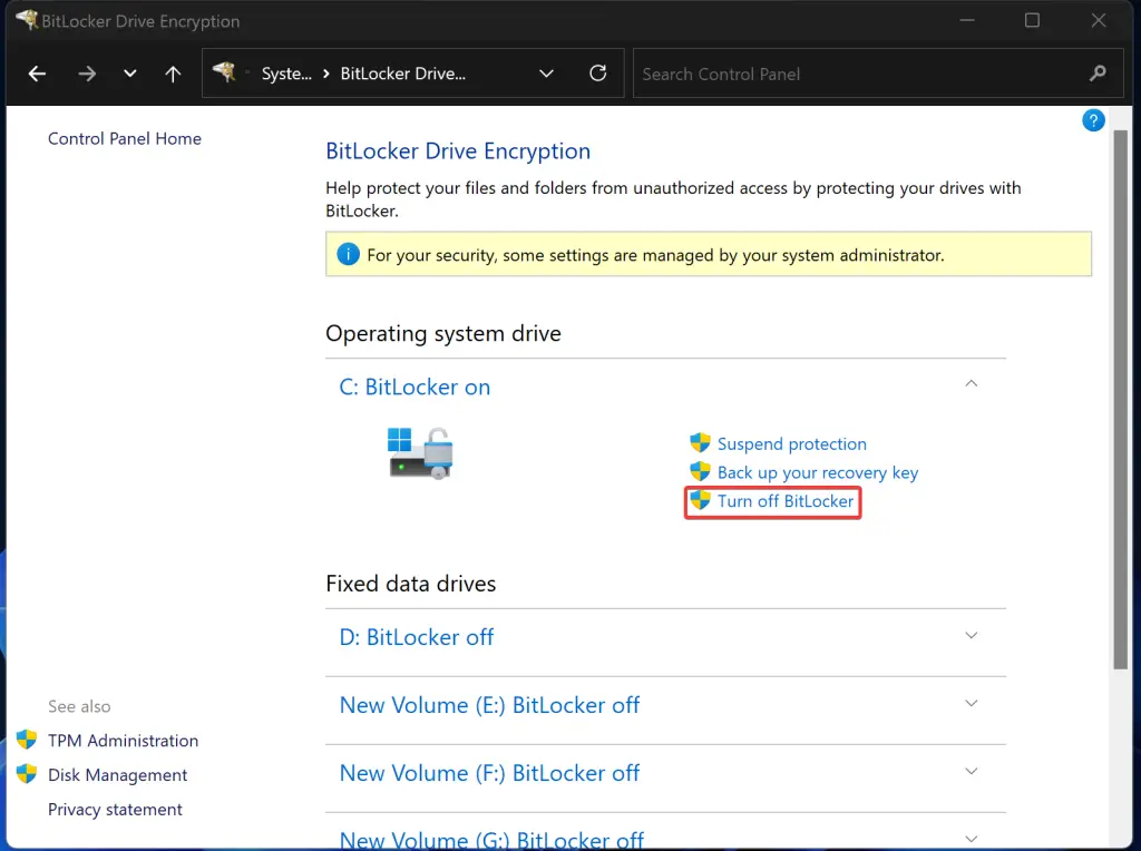 How To Disable BitLocker Drive Encryption On Windows 11 And 10? | Gear ...