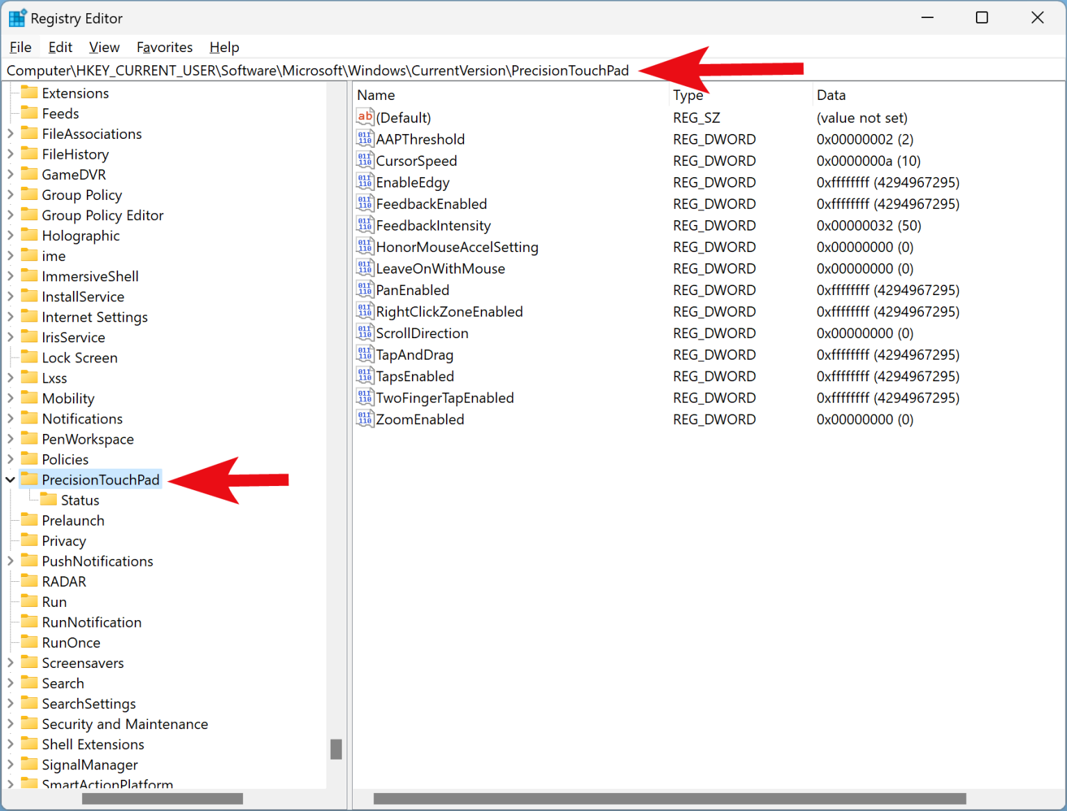 How to Change Touchpad Fourfinger Swipe Gestures in Windows 11 or 10