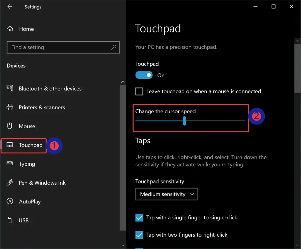 How to change touchpad cursor speed in windows 11 or 10 gear up windows