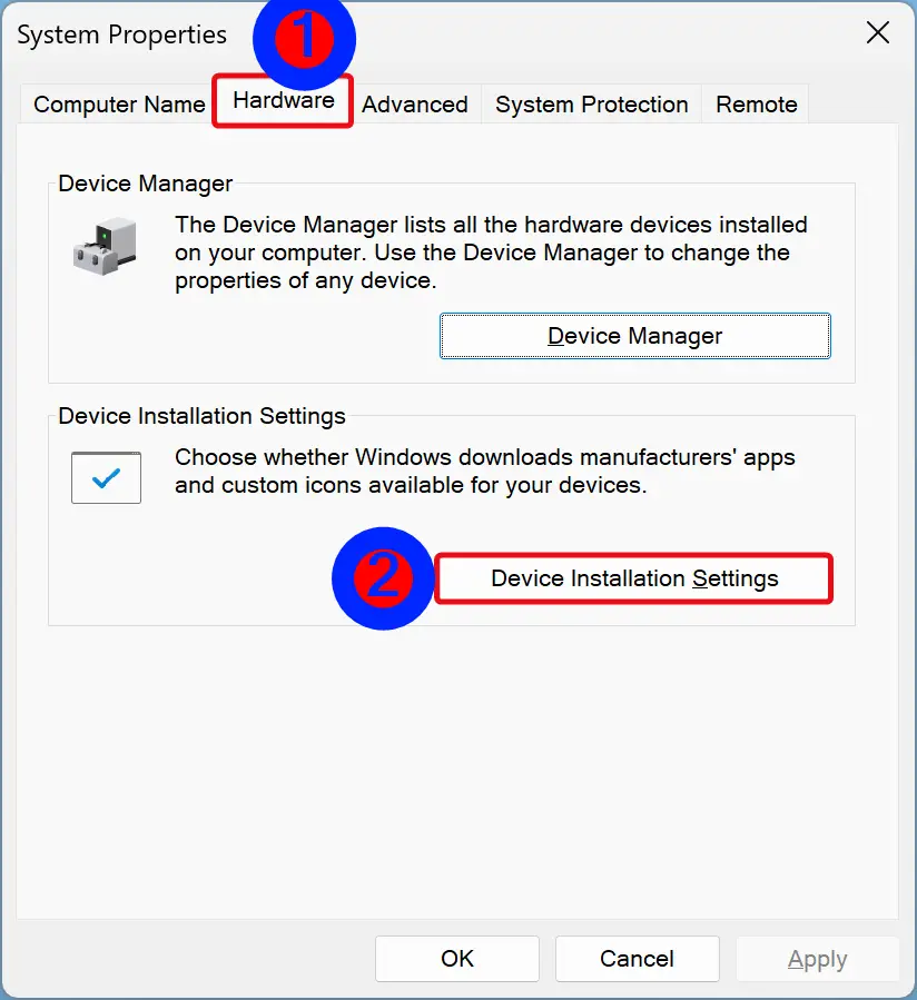 how-to-change-device-installation-settings-in-windows-11-or-10-gear