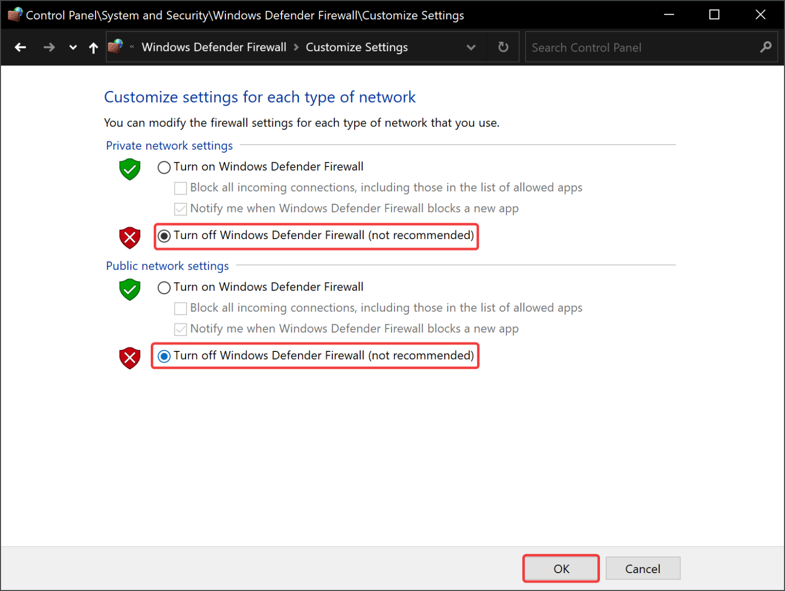 How To Turn On Or Off Windows 10 Firewall? | Gear Up Windows