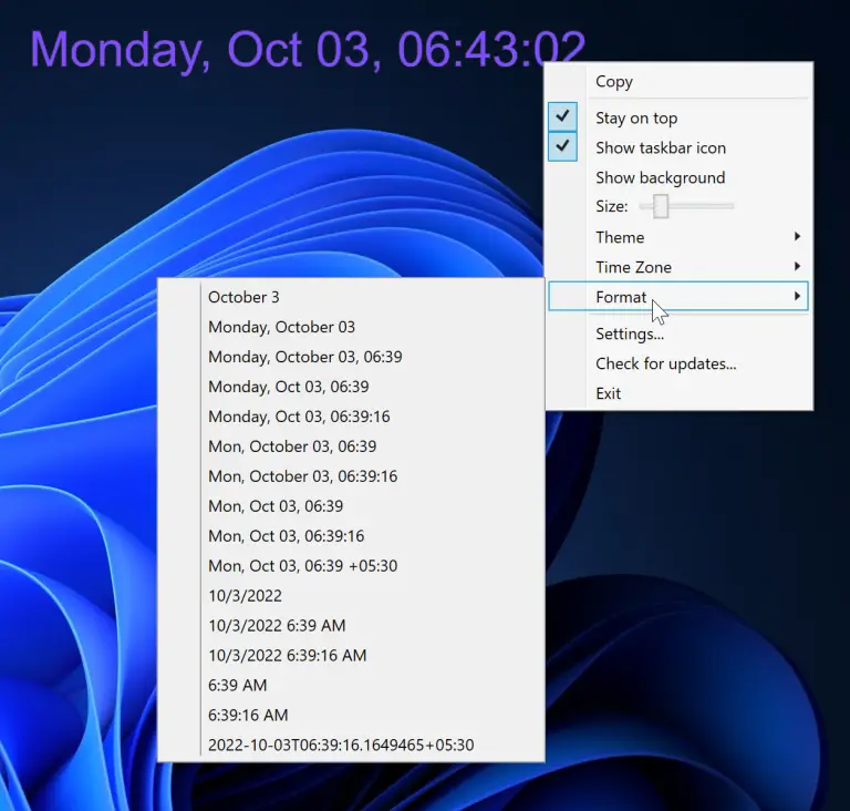 desktop widgets windows 11 clock