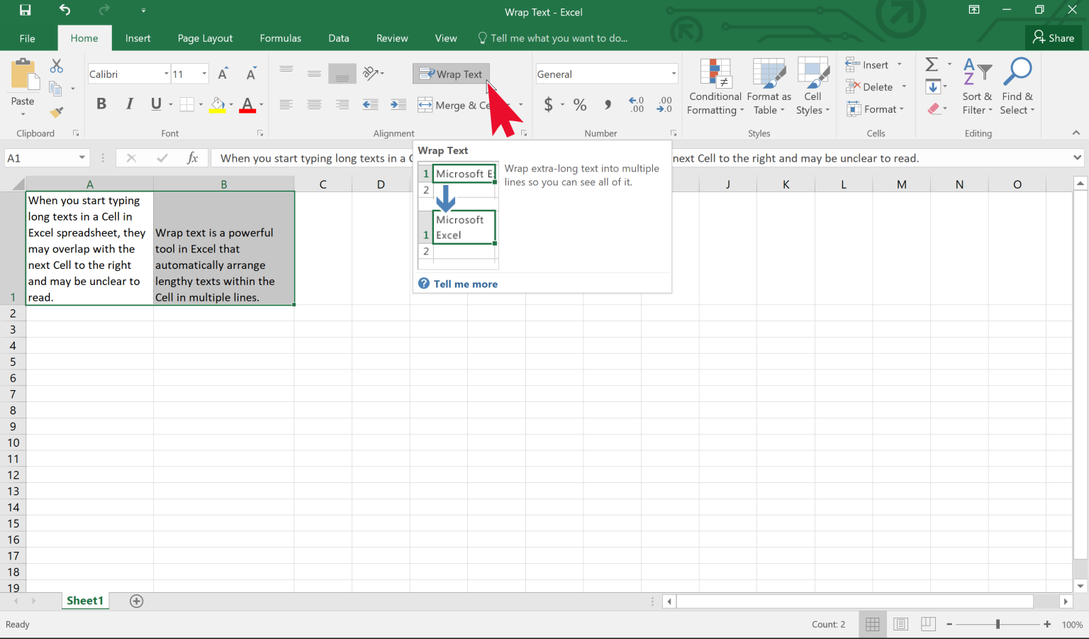 How To Wrap Text In Microsoft Excel Gear Up Windows 7502