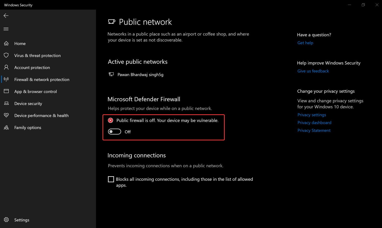 How To Turn On Or Off Windows 10 Firewall? | Gear Up Windows