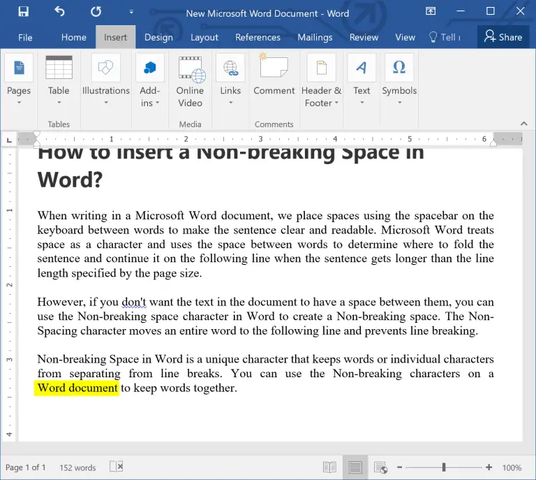 how-to-insert-a-non-breaking-space-in-microsoft-word-gear-up-windows