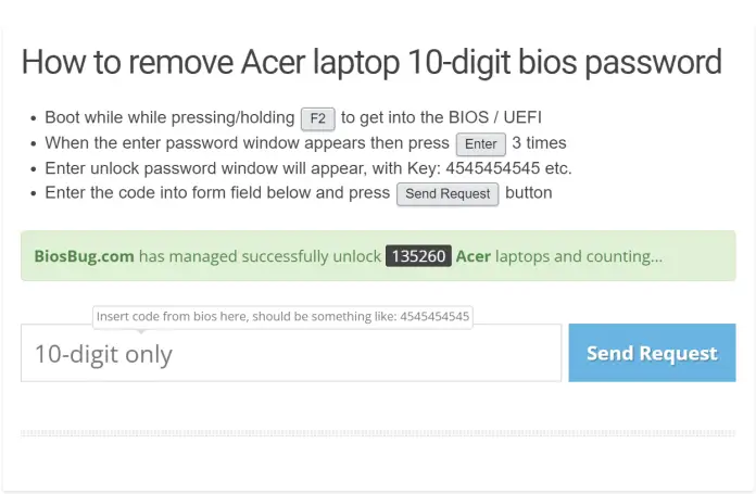 How To Remove Or Reset Acer Laptop BIOS Password? | Gear Up Windows