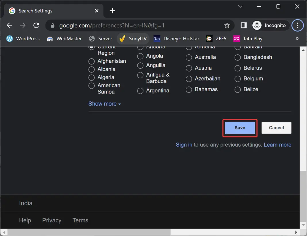 How to Enable SafeSearch in Google Search on Windows 11 or 10? Gear