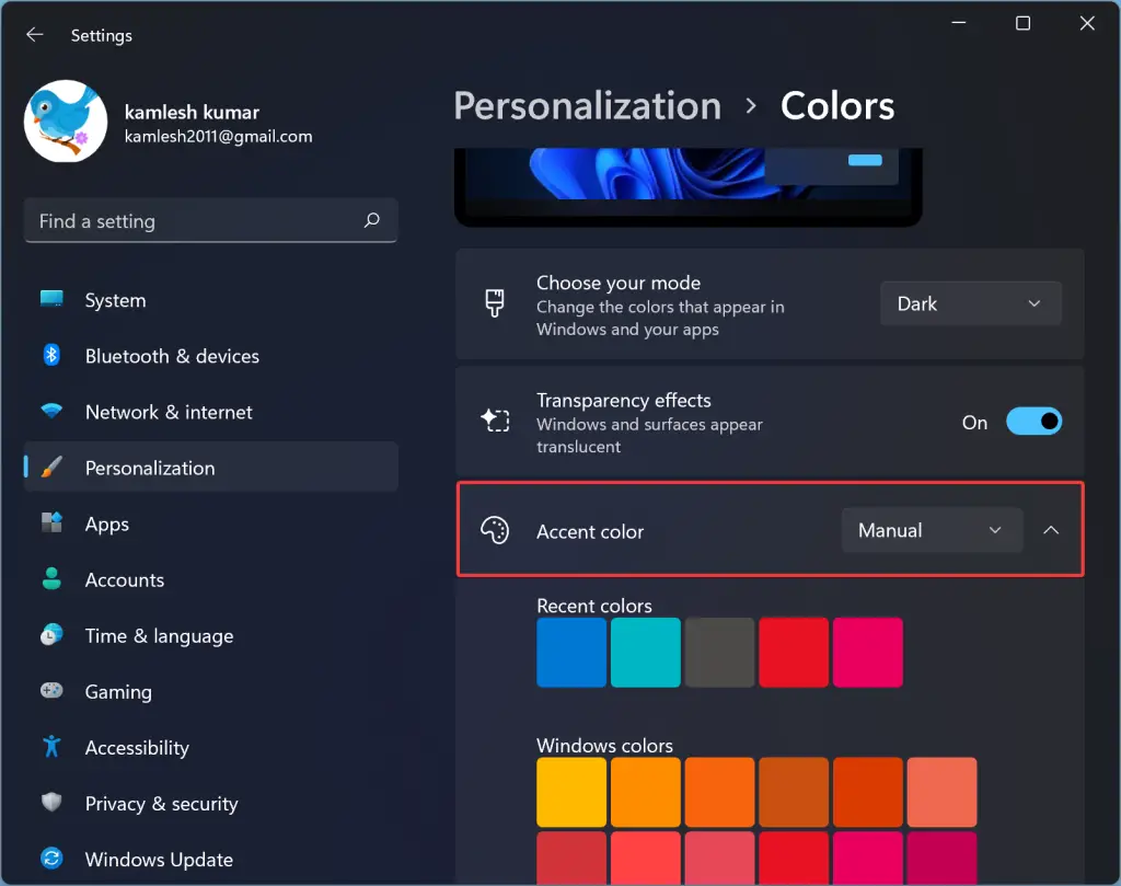 How to Set Custom Colors for Active and Inactive Title Bars in Windows ...