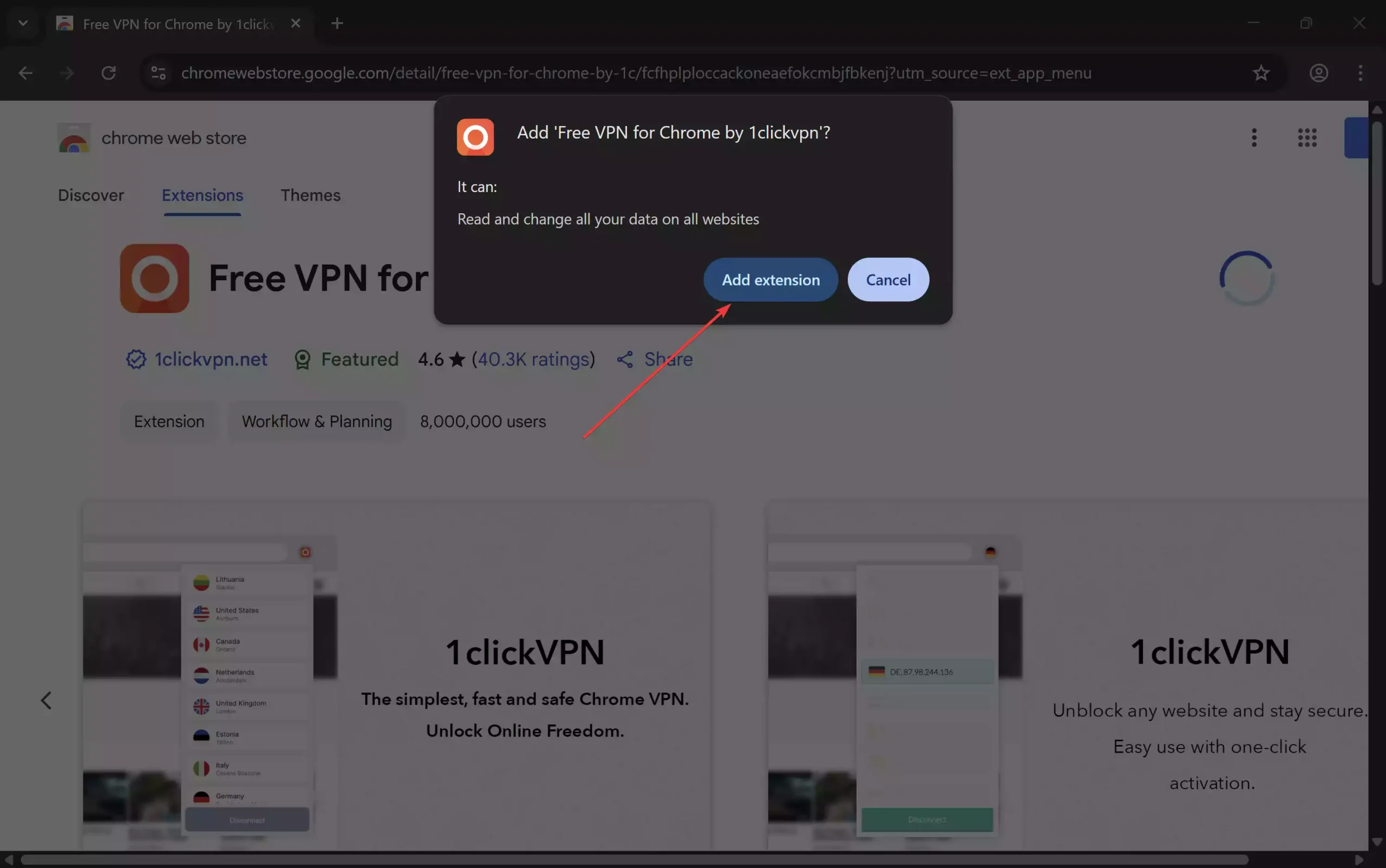 Add Extension in Chrome