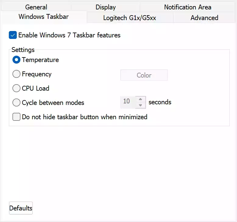 Core Temp Taskbar Temperature
