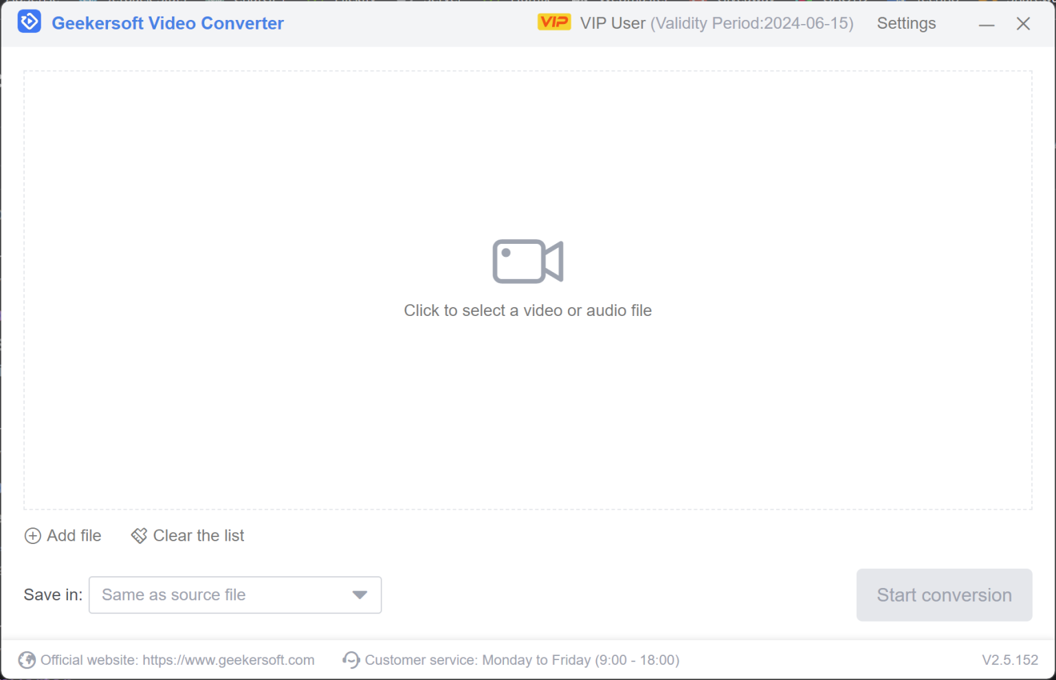 Get a Free 1Year License of Geekersoft Video Converter in our