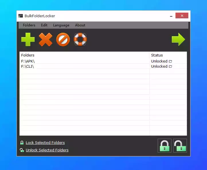 Add folders to BulkFolderLocker