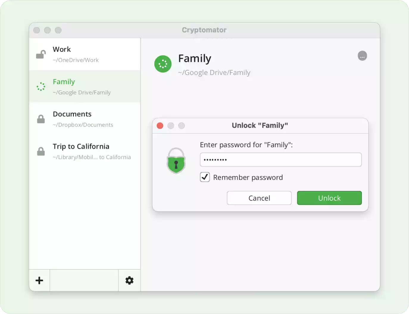 Cryptomator encryption for cloud storage