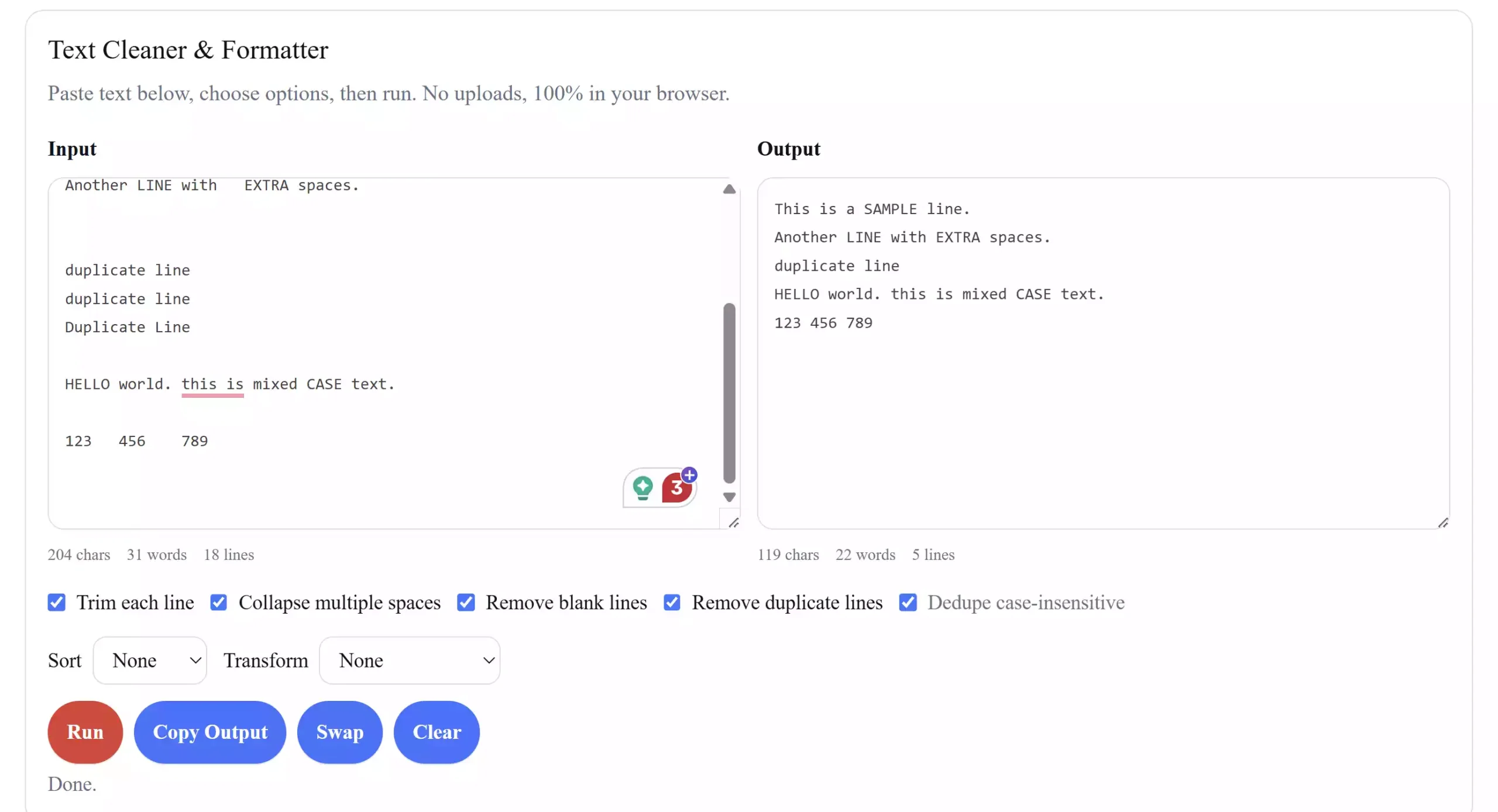 Text Cleaner & Formatter
