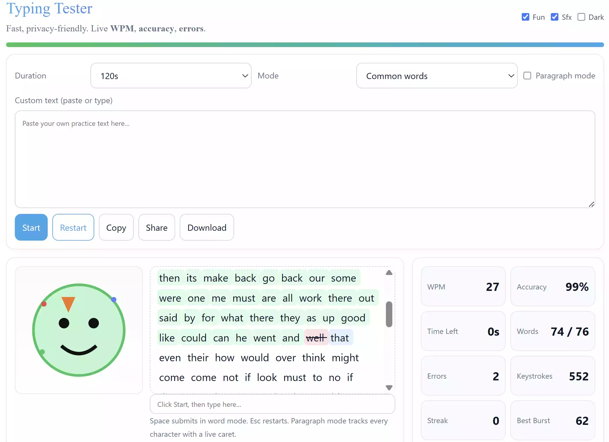 Free Online Typing Tester