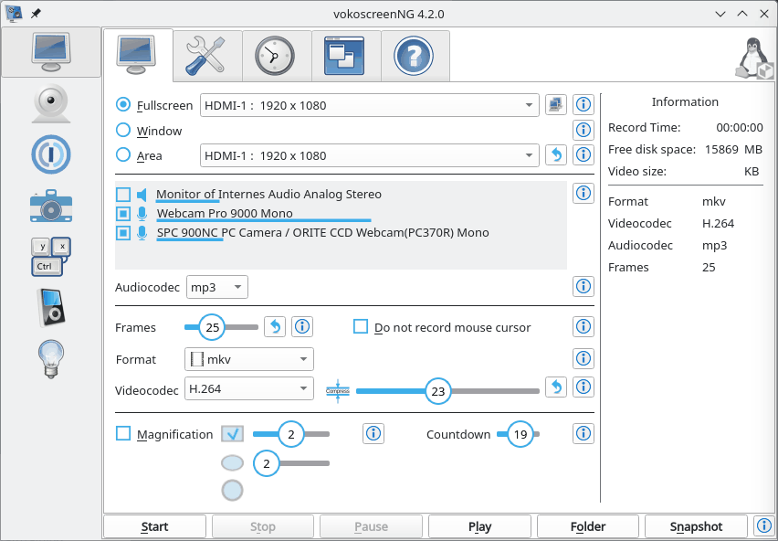 vokoscreenNG screen recording