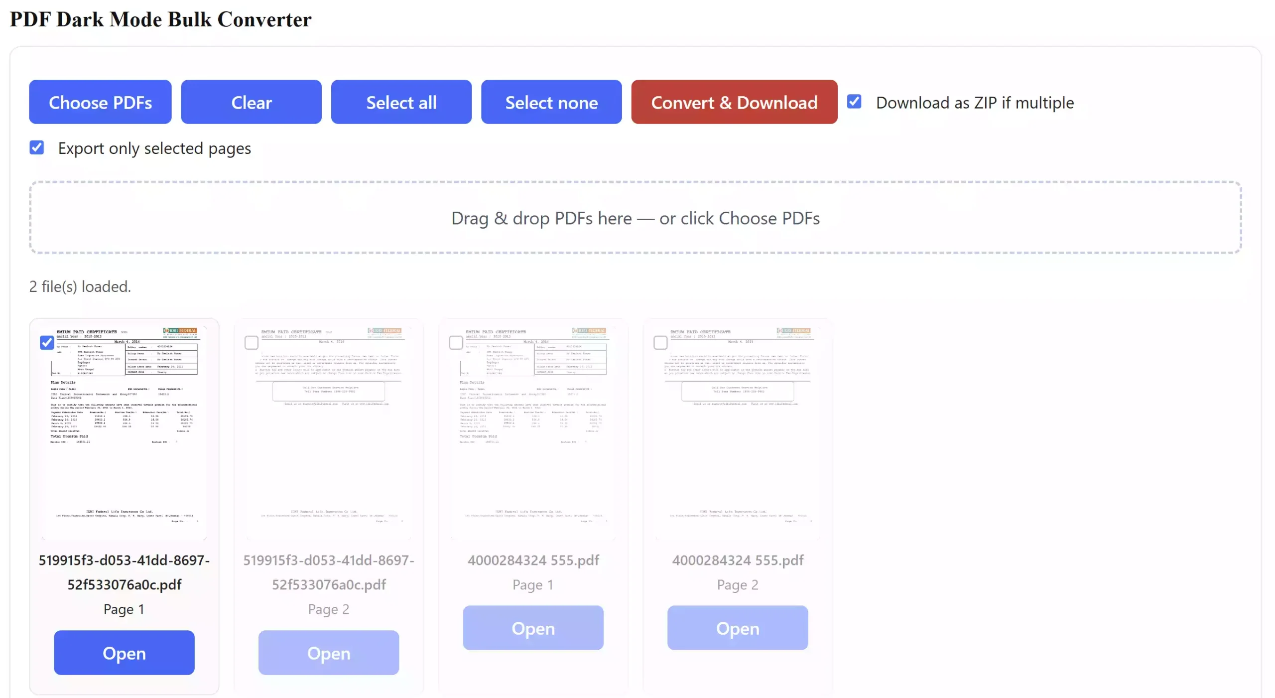 PDF Dark Mode Bulk Converter