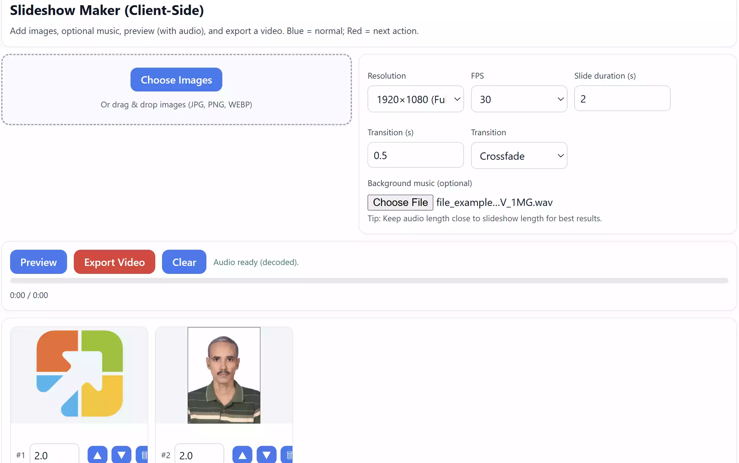 Private & Free Slideshow Maker