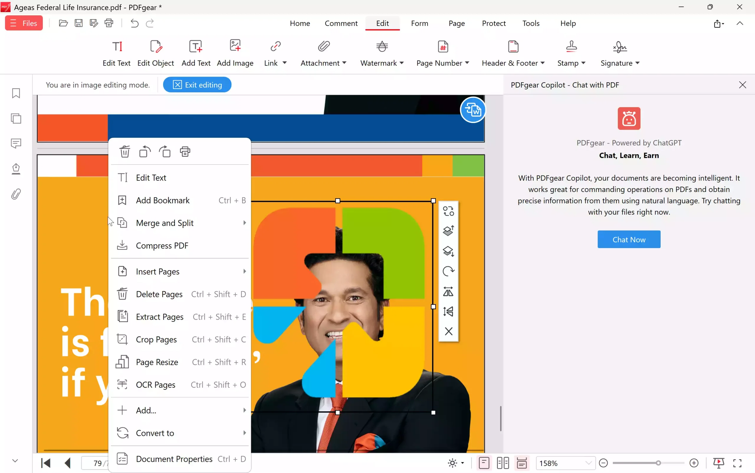 PDFgear - Edit a PDF