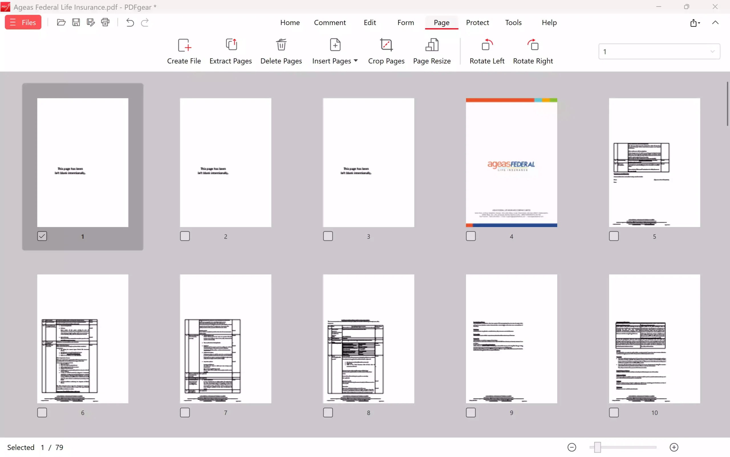 PDFgear page manager